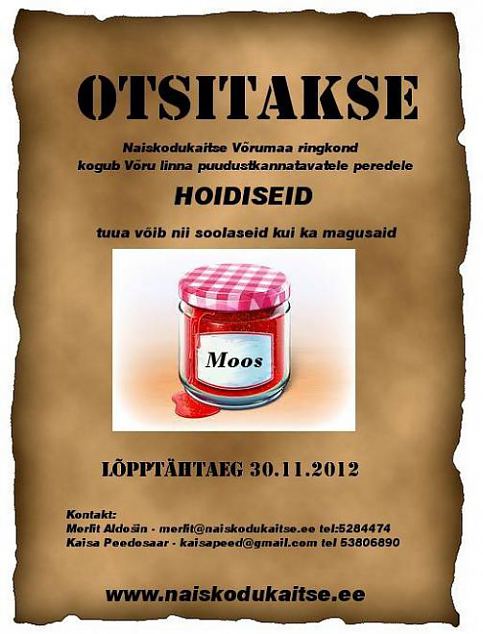 OTSITAKSE Hoidiseid