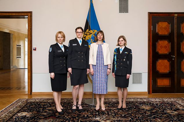 Vabariigi President Kersti Kaljulaid võõrustas Naiskodukaitse juhte