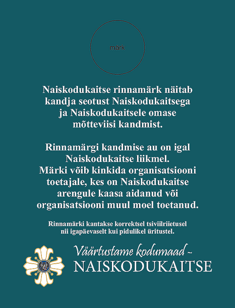 Lisad Naiskodukaitse smboolikakorra juurde