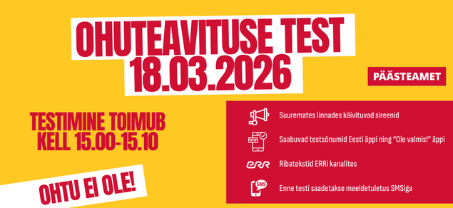 18. m�rtsil toimub �leriigiline ohuteavituse test
